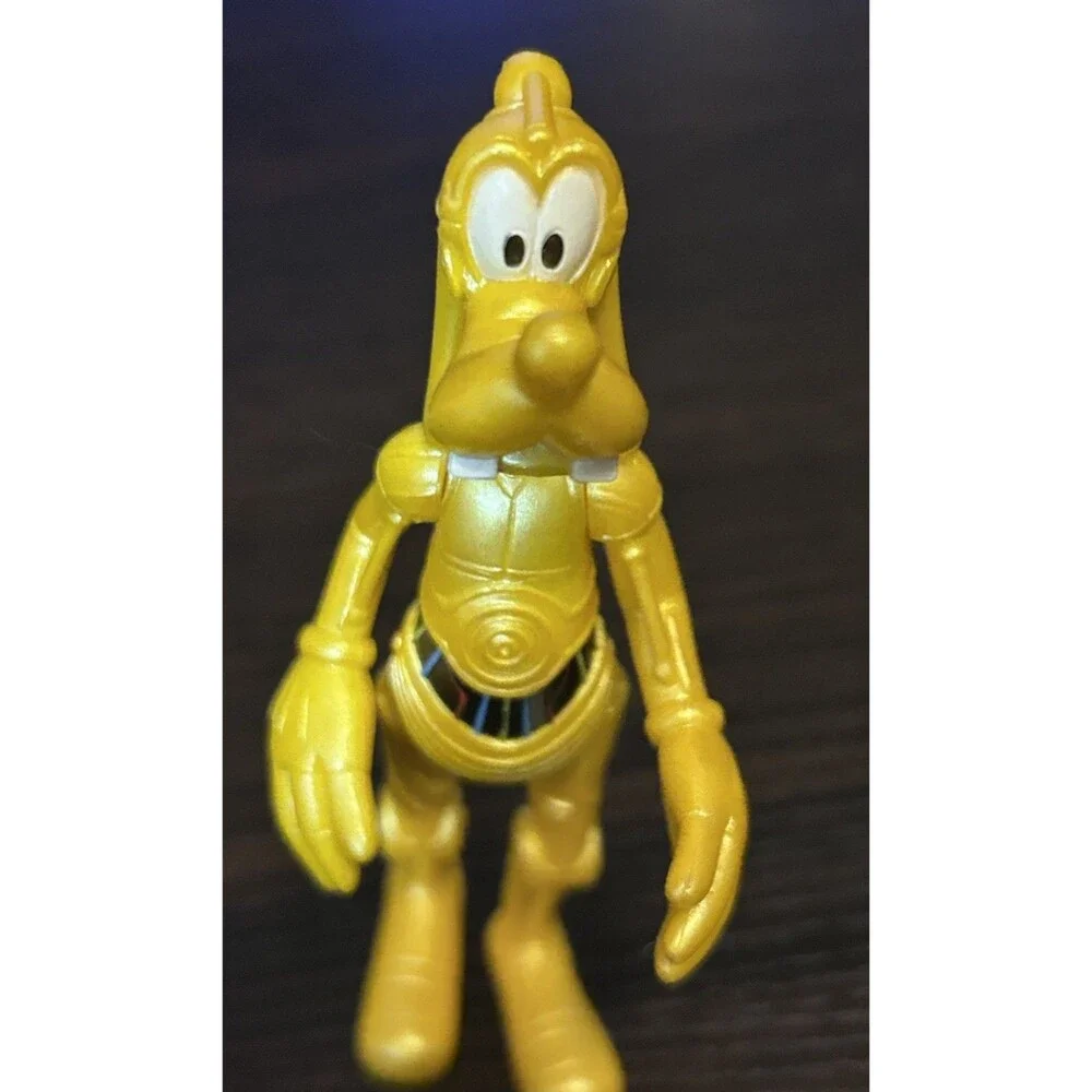 Disney Parks Star Wars Goofy C-3PO Star Tours Series 4 Action Figure 4” Rare